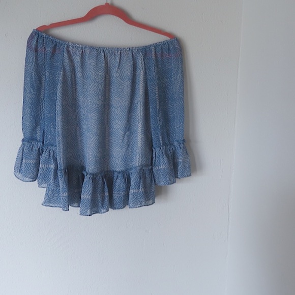LUCKY Brand || off the shoulder ruffled top - Picture 8 of 8